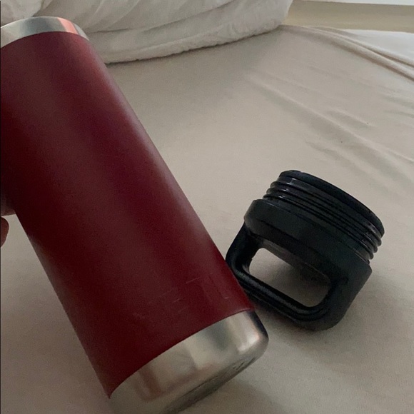 red yeti with black lid